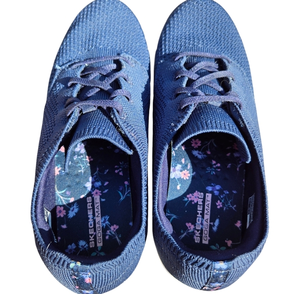 Skechers Women's Goga Mat Gen 5 Navy Blue Mesh Running Sneaker 136112 Size 8.5 - Picture 9 of 13